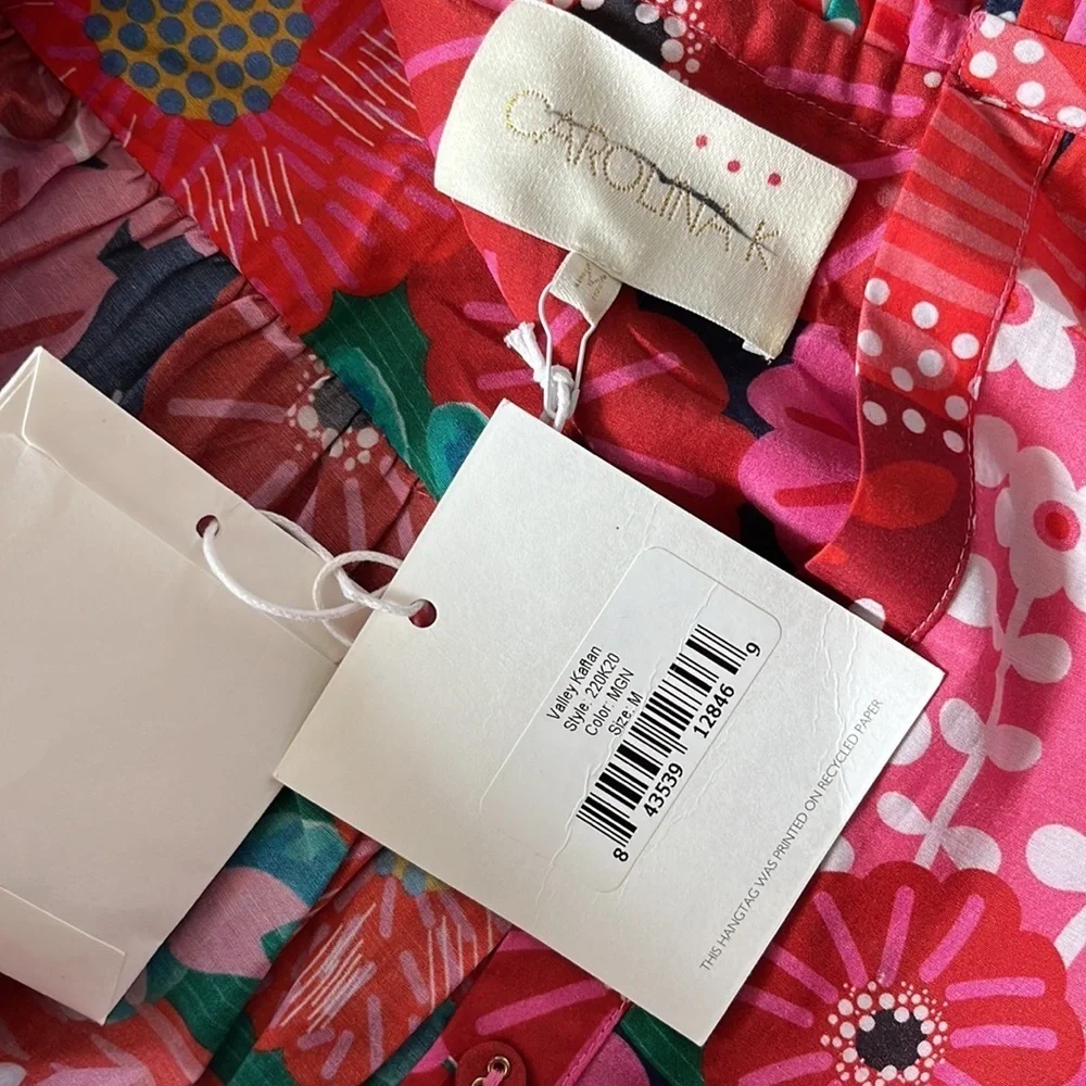 NWT Carolina K Valley Kaftan Maxi Dress Size M